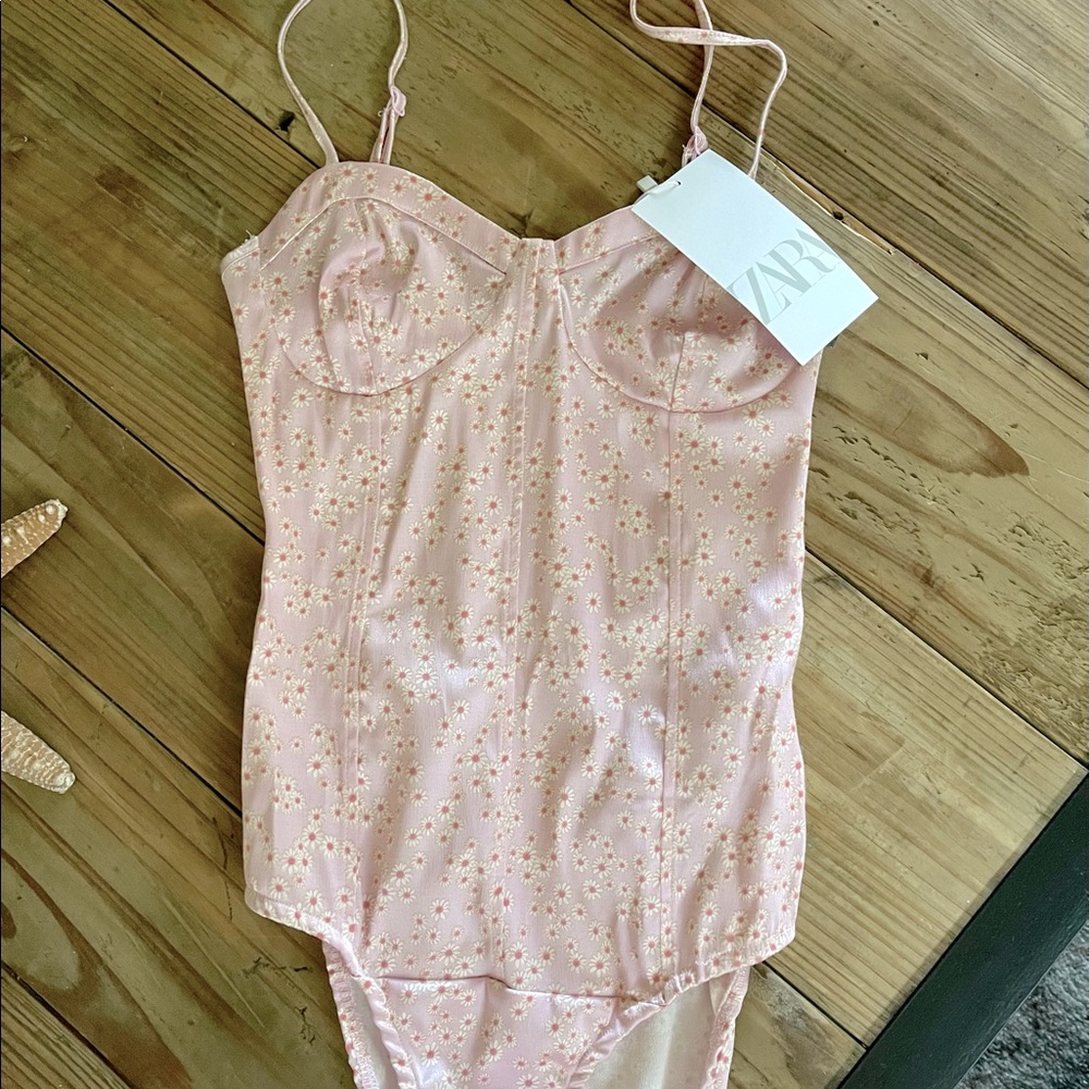NWT Zara Corset Bodysuit